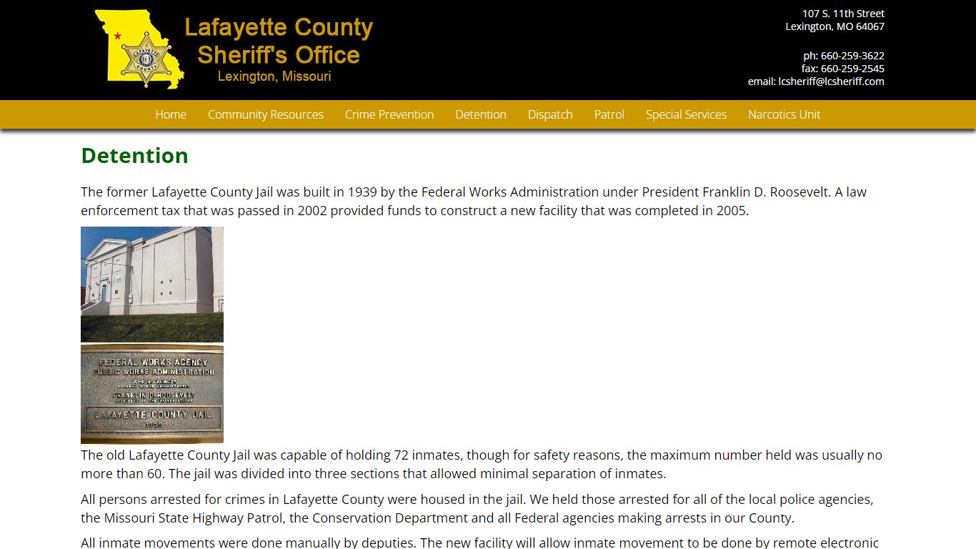 Detention - Lafayette County Sheriff Office