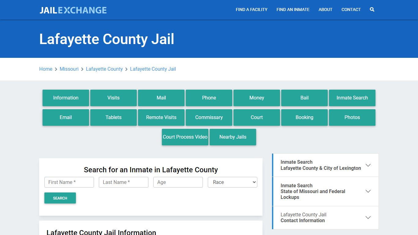 Lafayette County Jail Roster Lookup, MO, Inmate Search